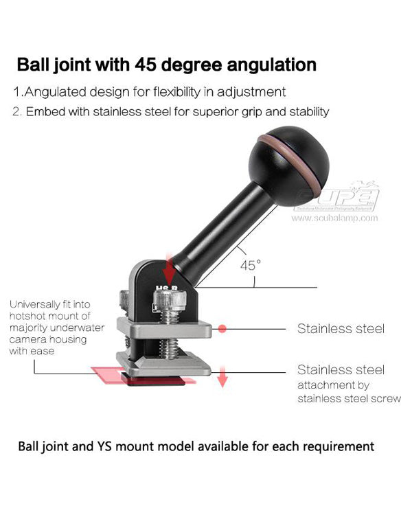 SCUBALAMP HS-B Hot Shoe Ball Adapter