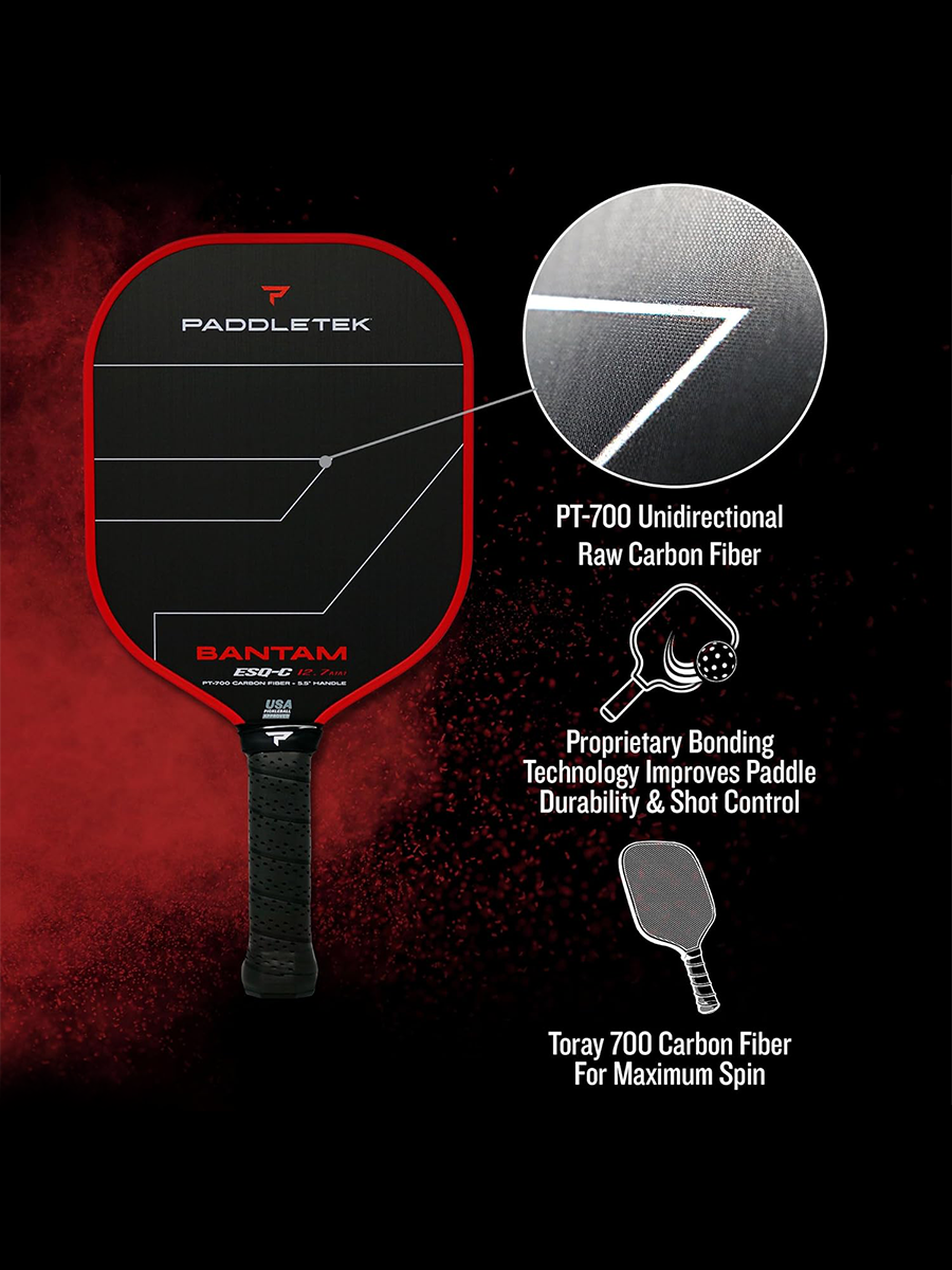 PADDLETEK Bantam ESQ-C 12.7mm Pickleball Paddle