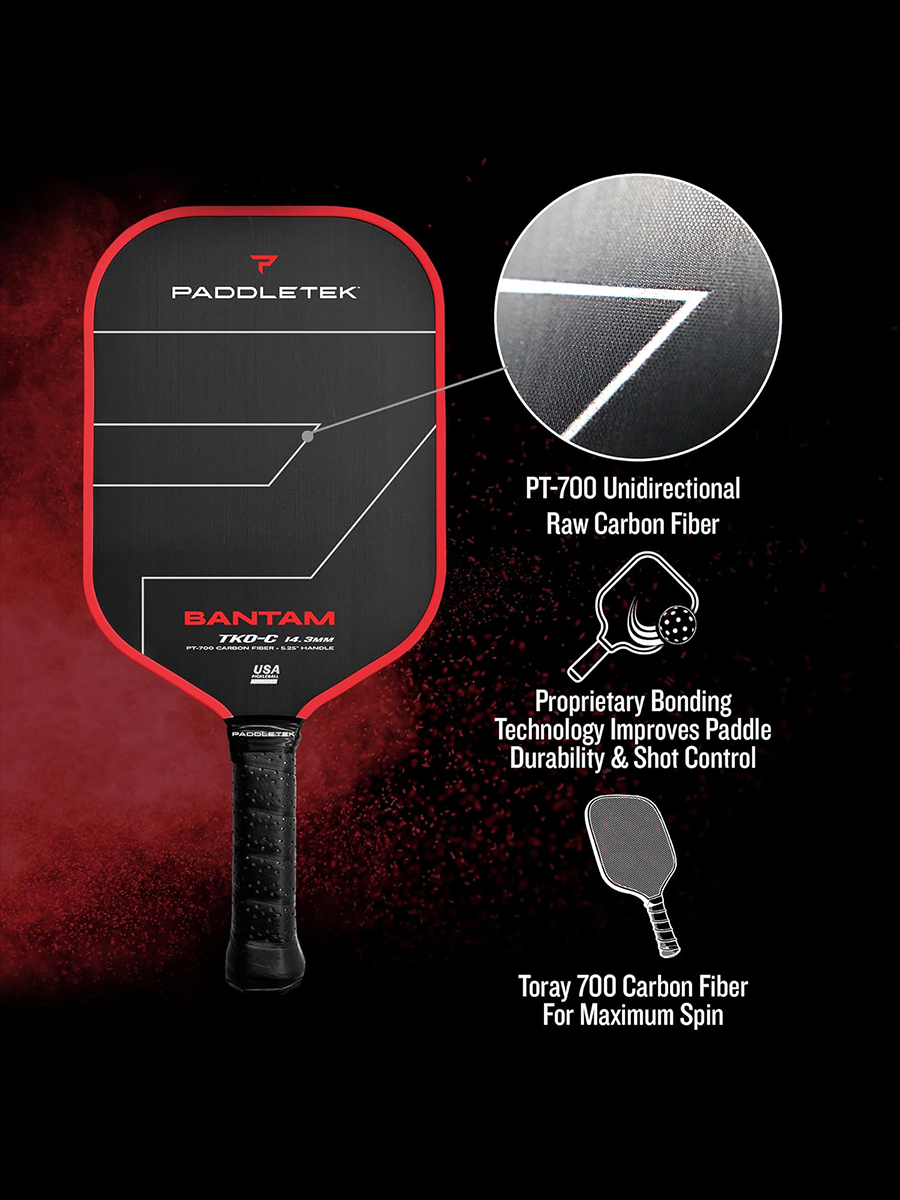 PADDLETEK Bantam TKO-C 14.3mm Pickleball Paddle