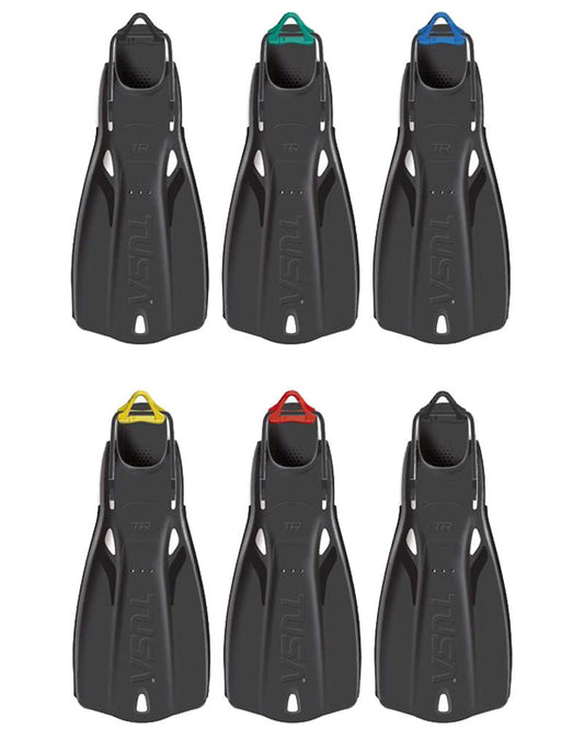 TUSA Travel Right Fins with Color Heel Grip