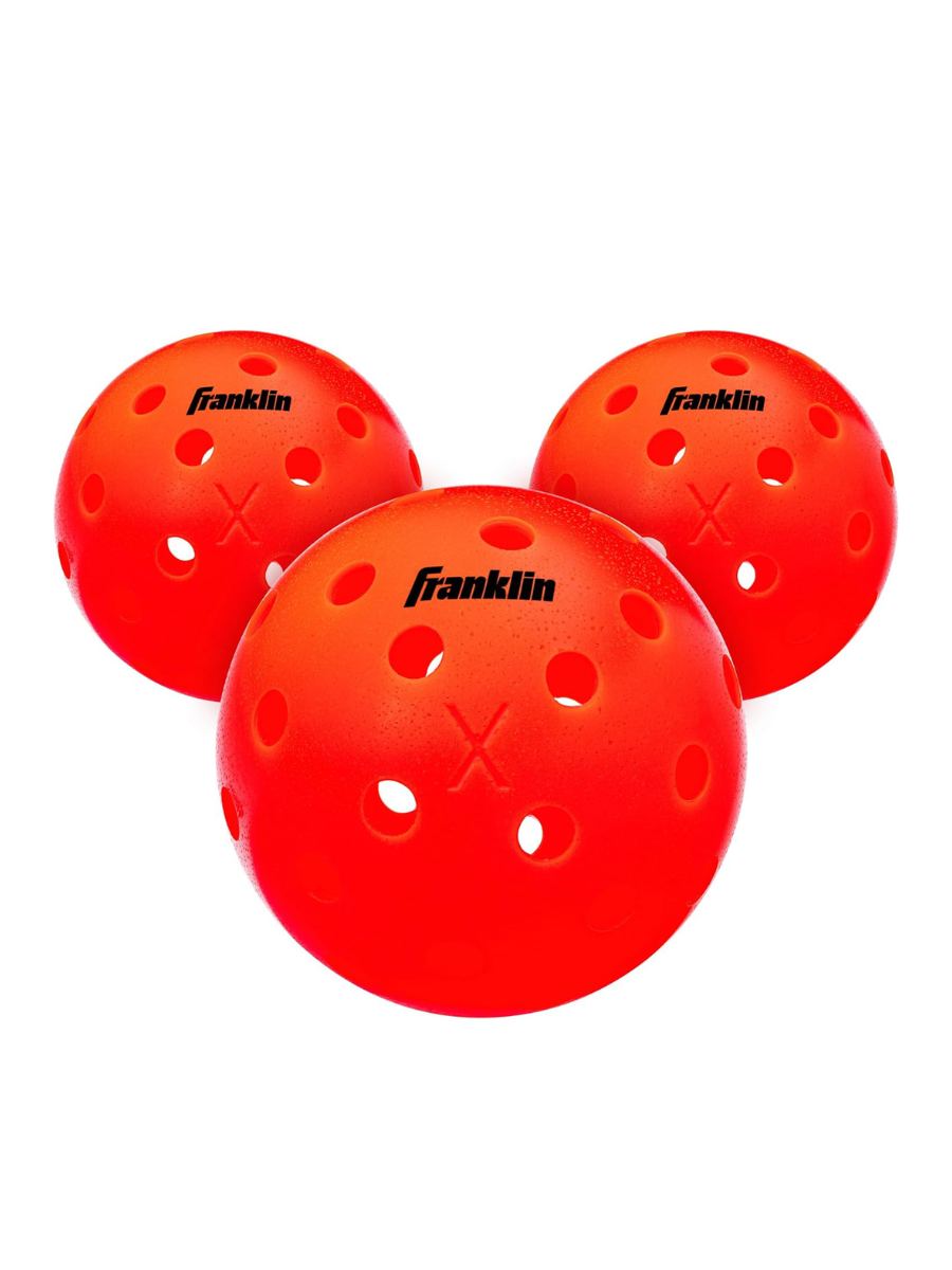 FRANKLIN X-40 Outdoor Pickleballs - 74mm (3-Pack)