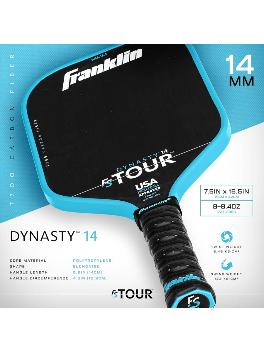 FRANKLIN FS Tour Dynasty 14mm Pickleball Paddle