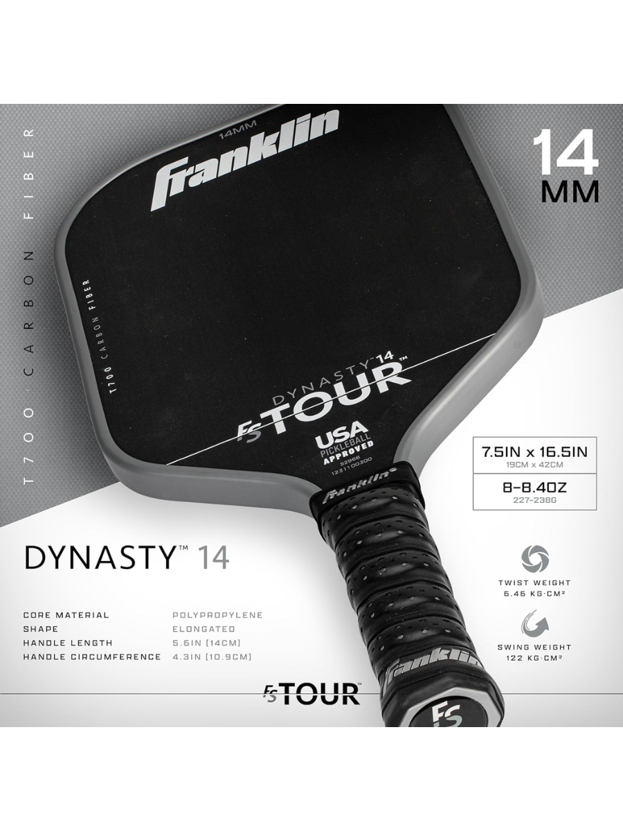 FRANKLIN FS Tour Dynasty 14mm Pickleball Paddle