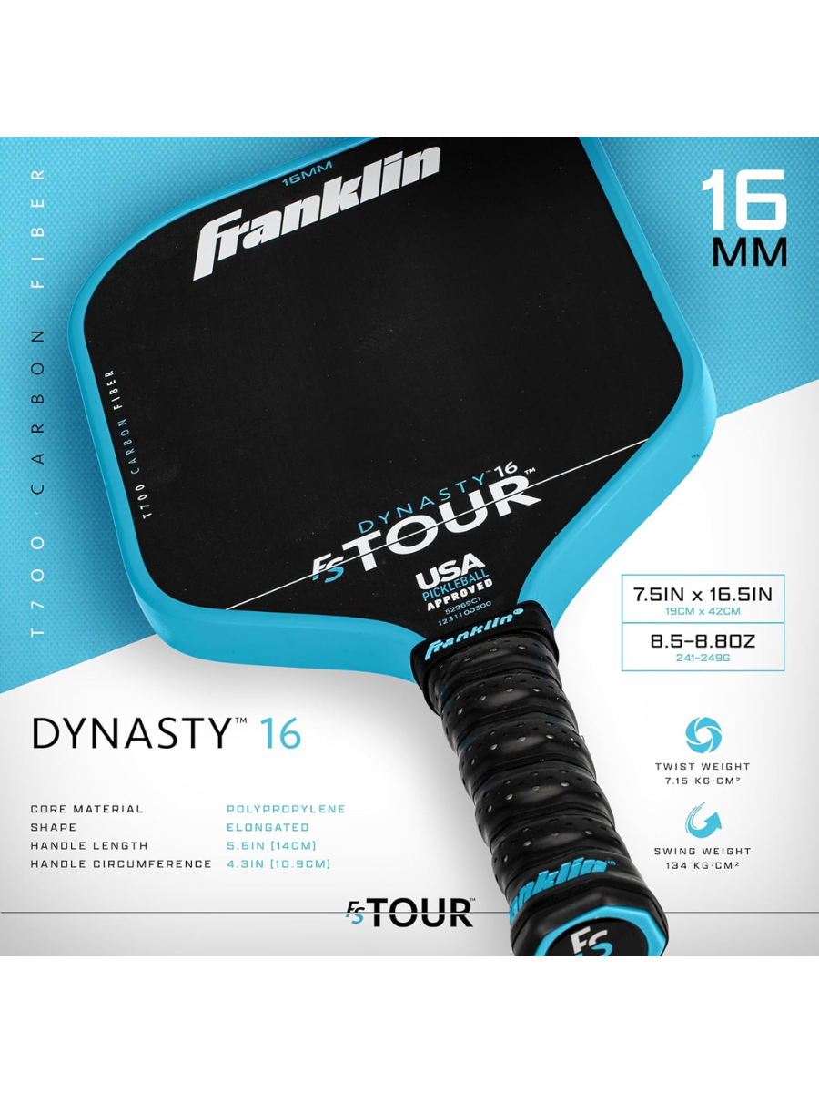 FRANKLIN FS Tour Dynasty 16mm Pickleball Paddle