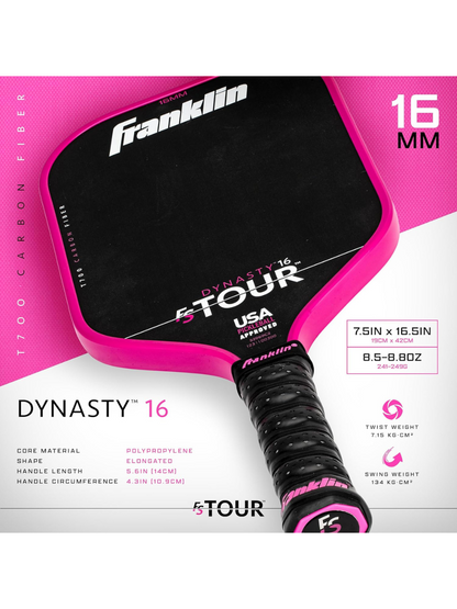FRANKLIN FS Tour Dynasty 16mm Pickleball Paddle