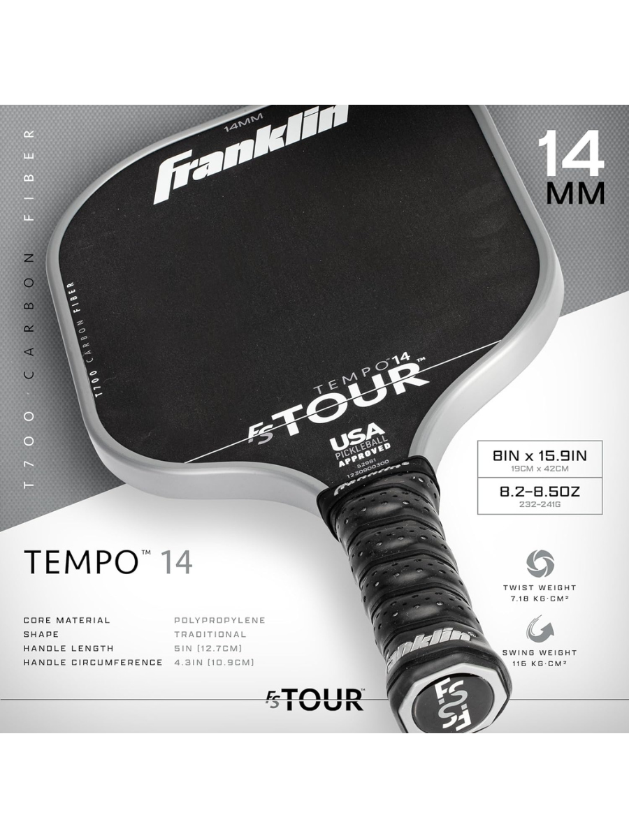 FRANKLIN FS Tour Tempo 14mm Pickleball Paddle
