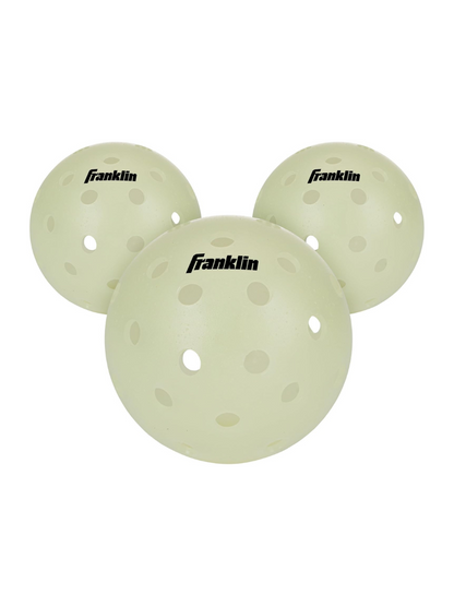 FRANKLIN Glow In The Dark Outdoor Pickleballs
