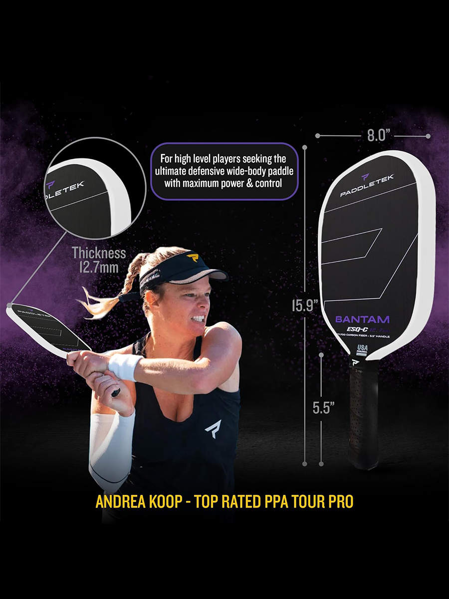 PADDLETEK Bantam ESQ-C 12.7mm Pickleball Paddle
