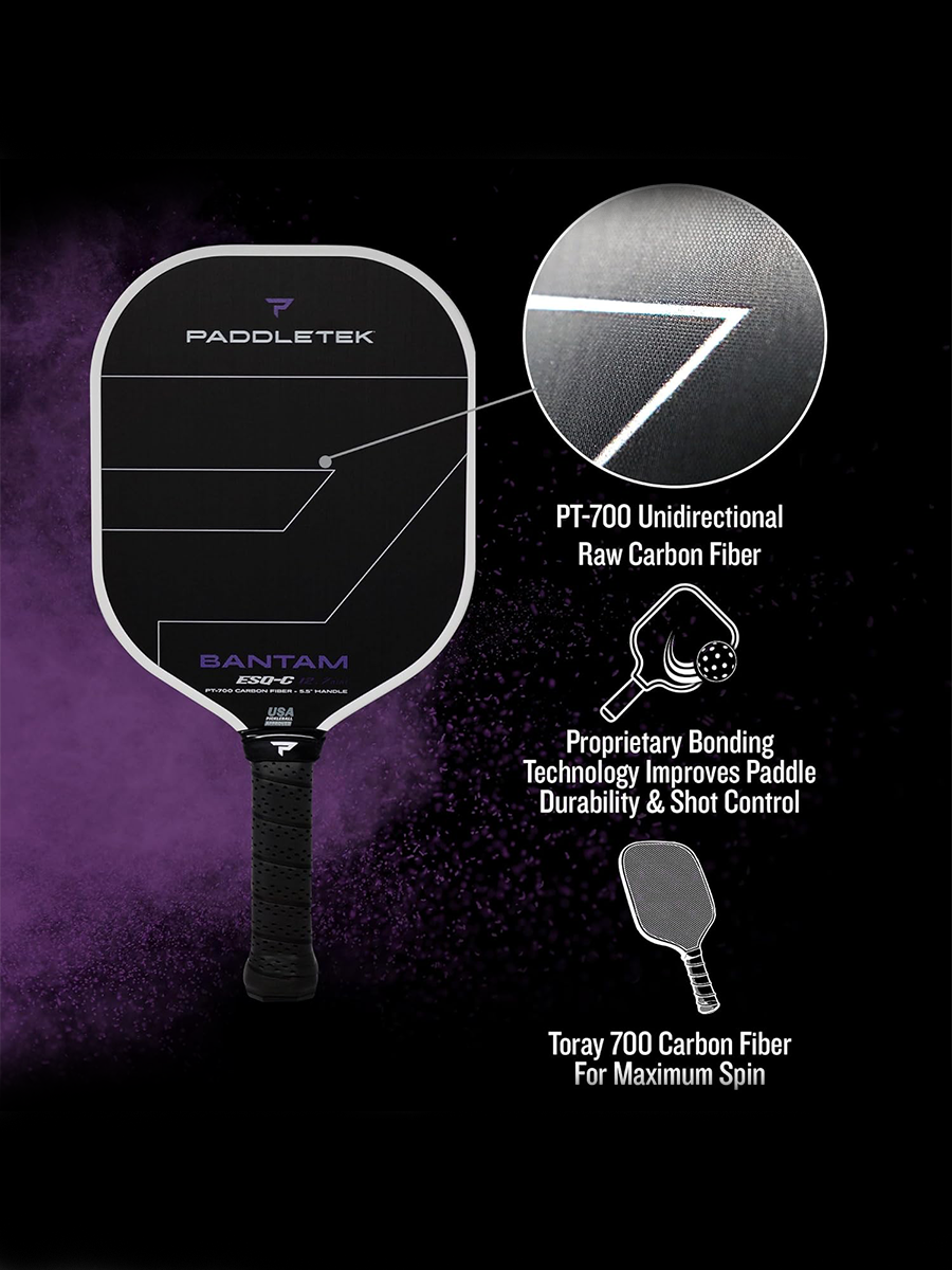 PADDLETEK Bantam ESQ-C 12.7mm Pickleball Paddle