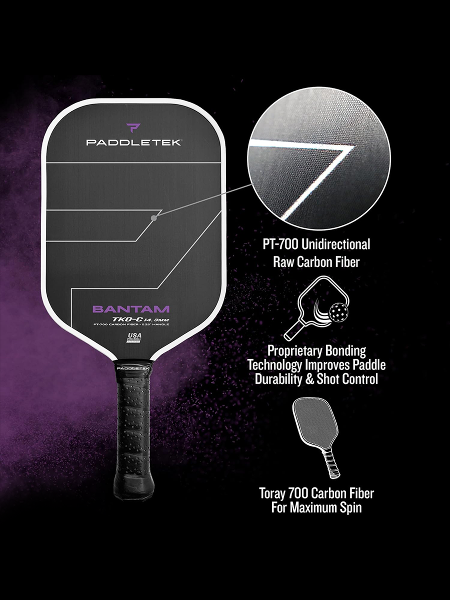 PADDLETEK Bantam TKO-C 14.3mm Pickleball Paddle