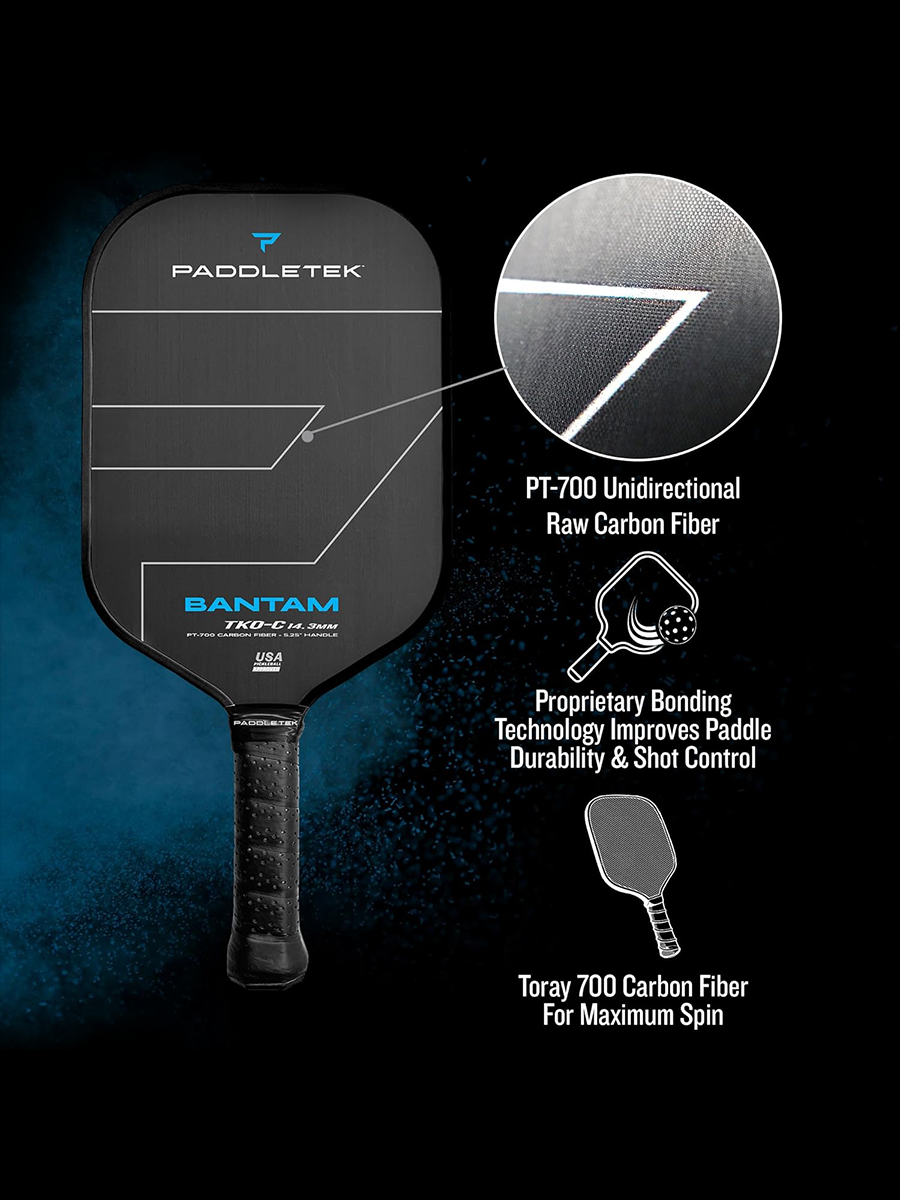 PADDLETEK Bantam TKO-C 14.3mm Pickleball Paddle