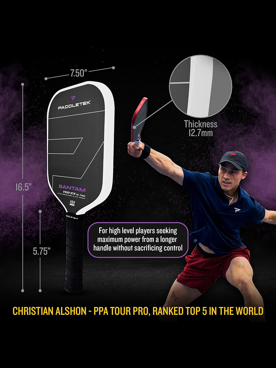 PADDLETEK Bantam TKO-CX 12.7mm Pickleball Paddle