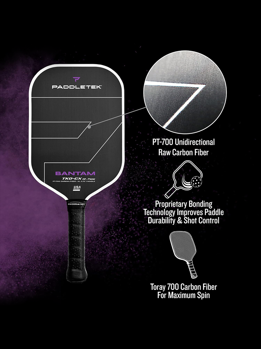PADDLETEK Bantam TKO-CX 12.7mm Pickleball Paddle