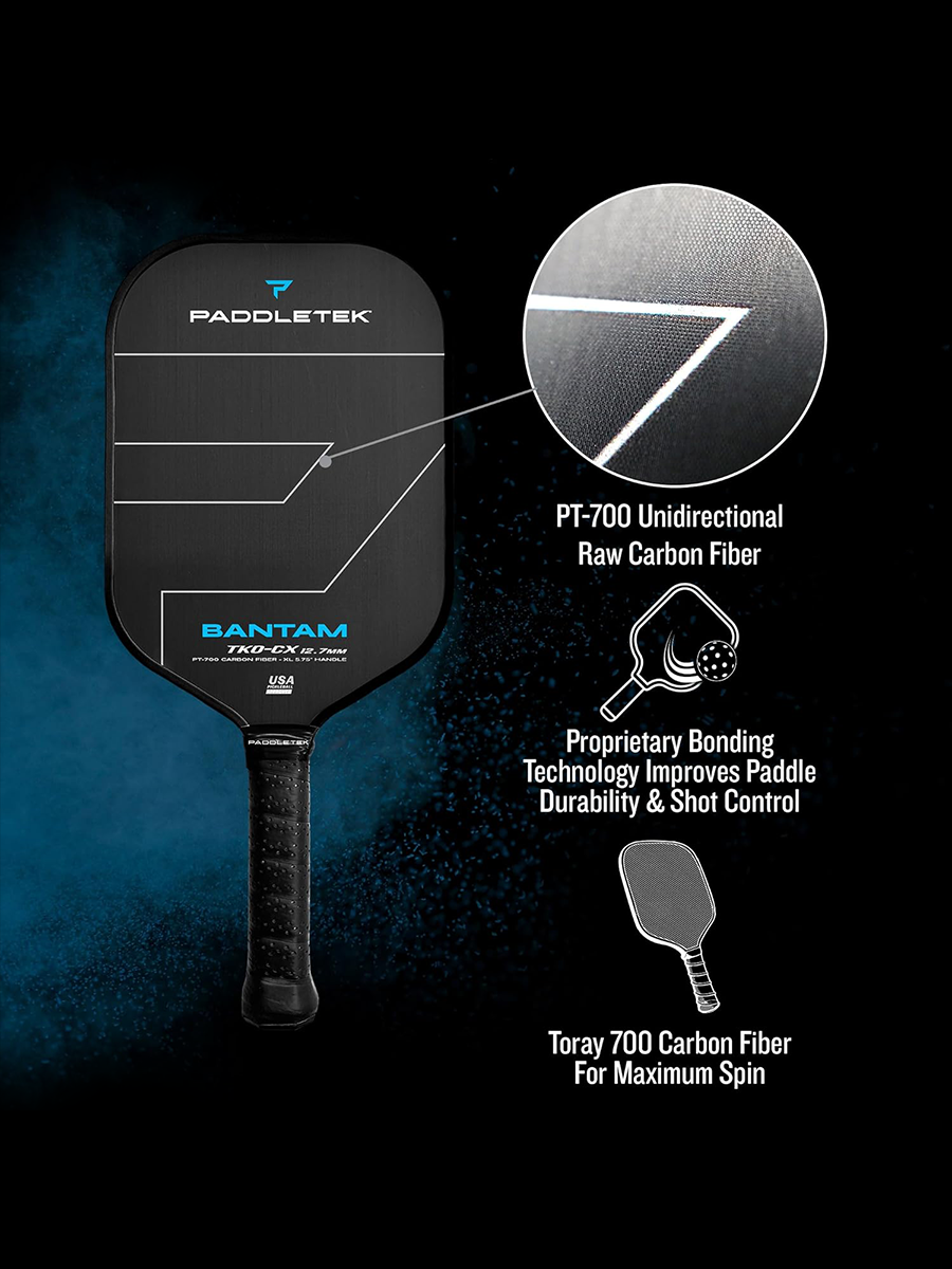 PADDLETEK Bantam TKO-CX 12.7mm Pickleball Paddle