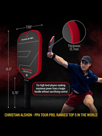 PADDLETEK Bantam TKO-CX 12.7mm Pickleball Paddle