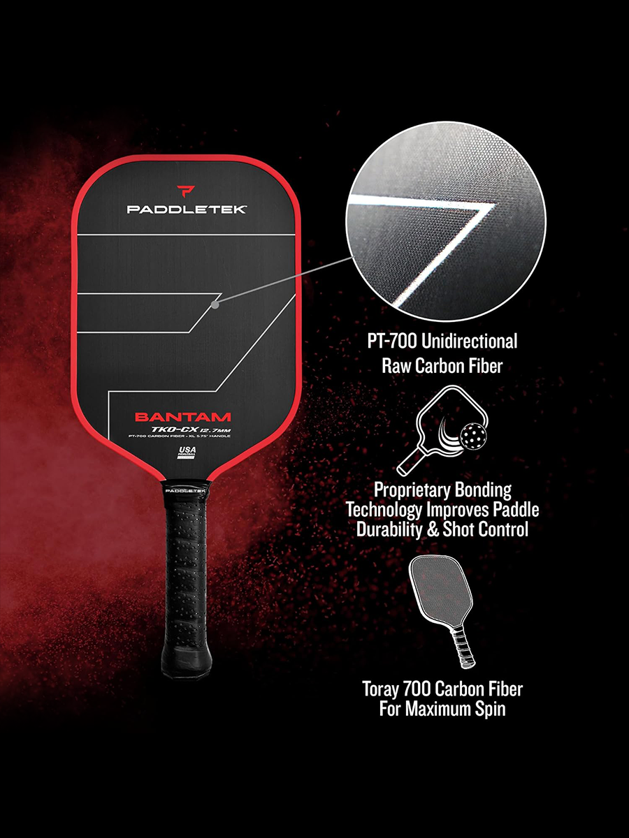 PADDLETEK Bantam TKO-CX 12.7mm Pickleball Paddle