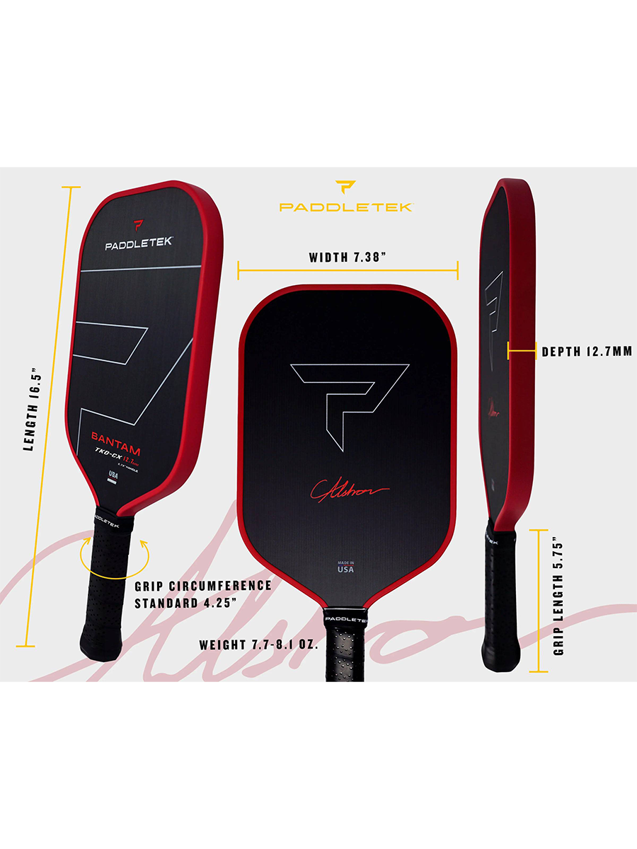 PADDLETEK Bantam TKO-CX 12.7mm Pickleball Paddle