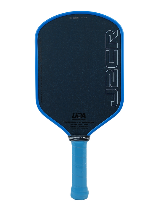 HONOLULU J2CR Crystal Blue™ Endurance Surface™ Pickleball Paddle - 5.5" Grip