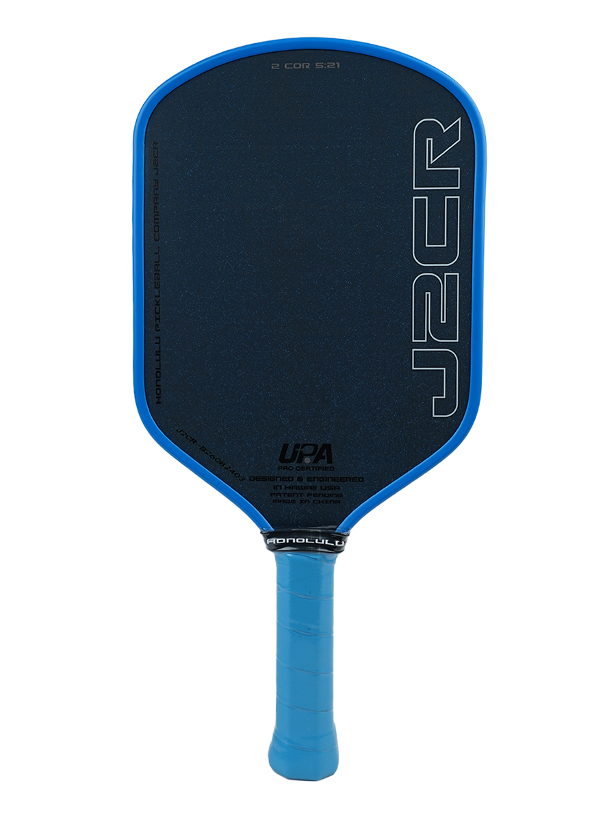 HONOLULU J2CR Crystal Blue™ Endurance Surface™ Pickleball Paddle - 5.5" Grip