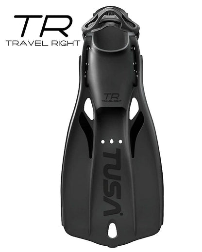TUSA Travel Right Fins with Color Heel Grip