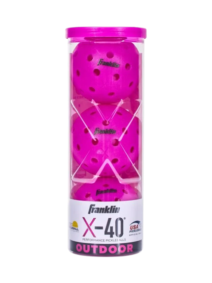FRANKLIN X-40 Outdoor Pickleballs - 74mm