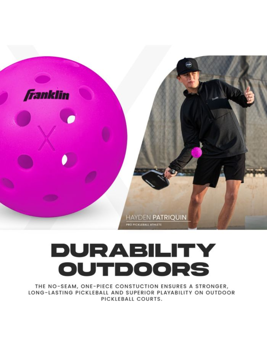 FRANKLIN X-40 Outdoor Pickleballs - 74mm