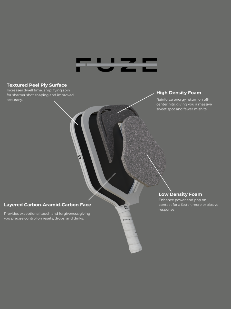 HOLBROOK Fuze Elongated 16mm Pickleball Paddle