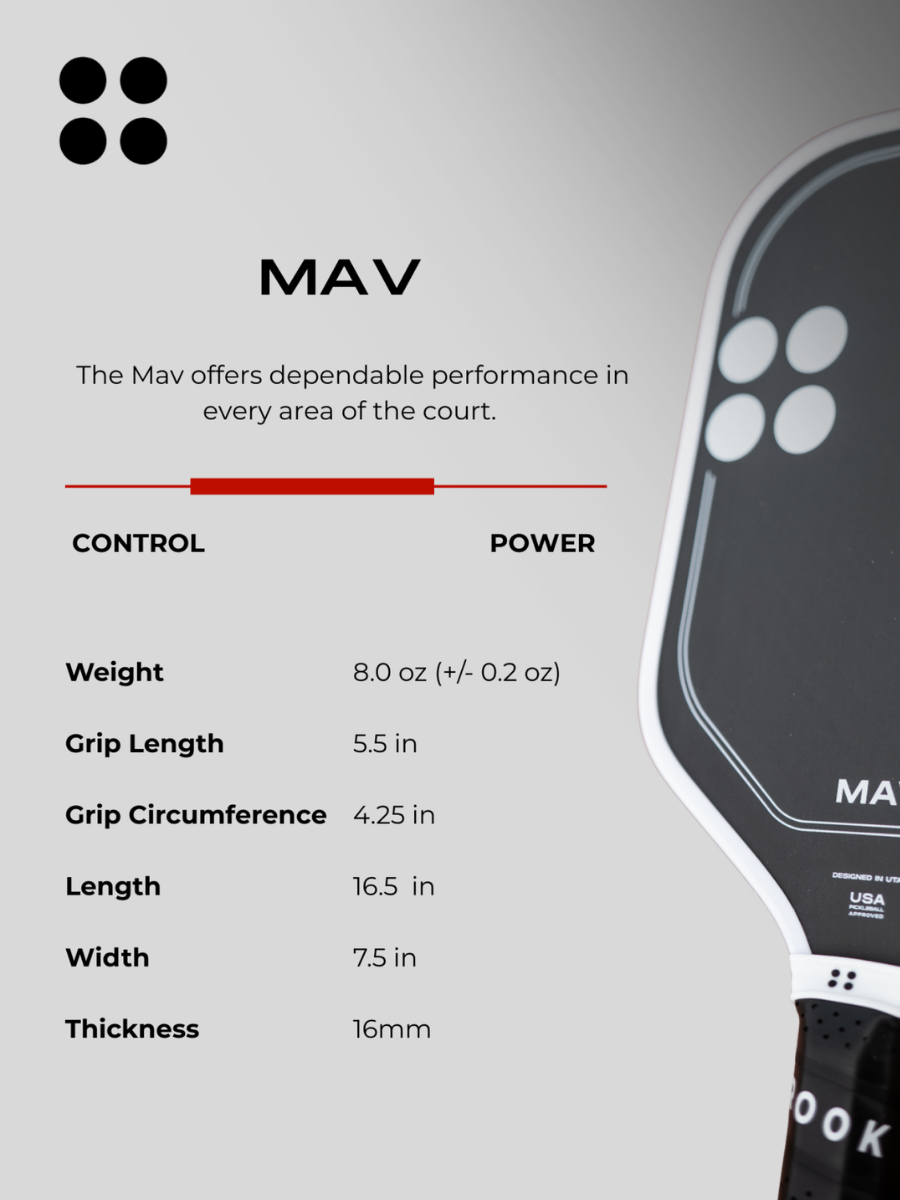 HOLBROOK Mav Pro 16mm Pickleball Paddle