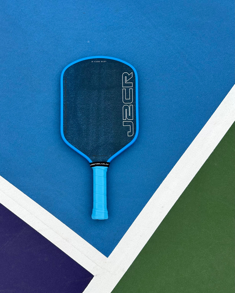 HONOLULU J2CR Crystal Blue™ Endurance Surface™ Pickleball Paddle - 5.5" Grip
