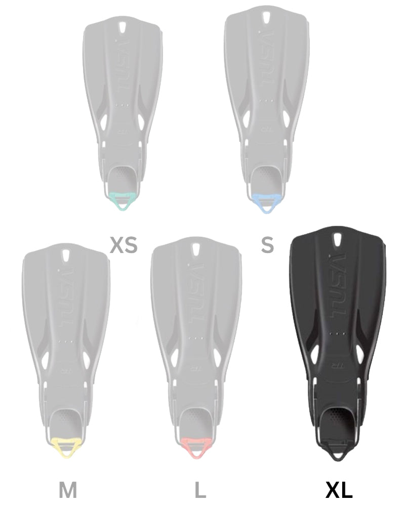 TUSA Travel Right Fins with Color Heel Grip