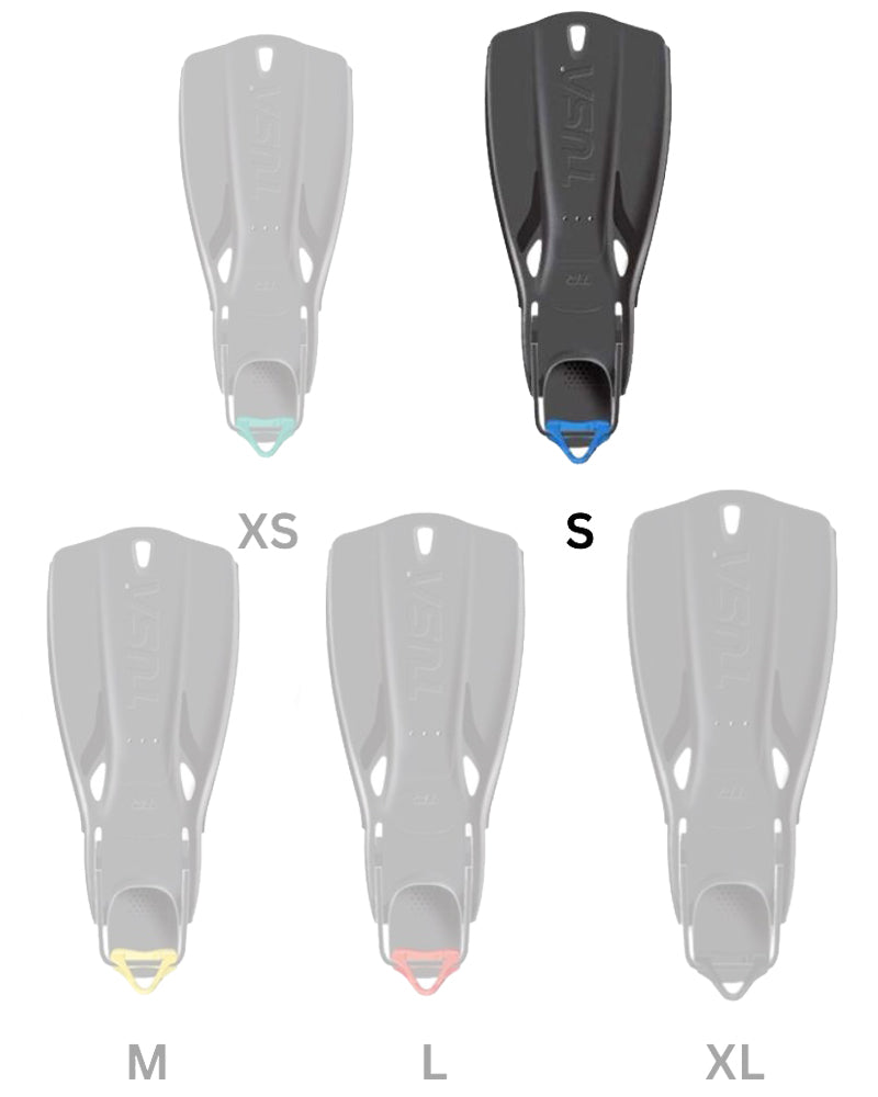 TUSA Travel Right Fins with Color Heel Grip
