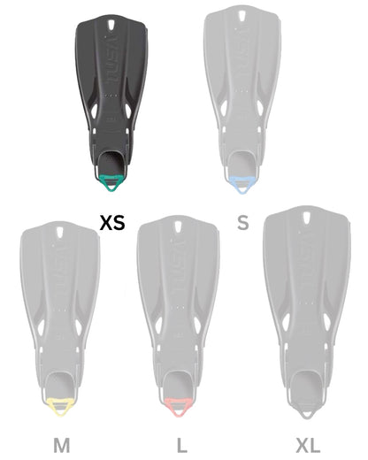 TUSA Travel Right Fins with Color Heel Grip