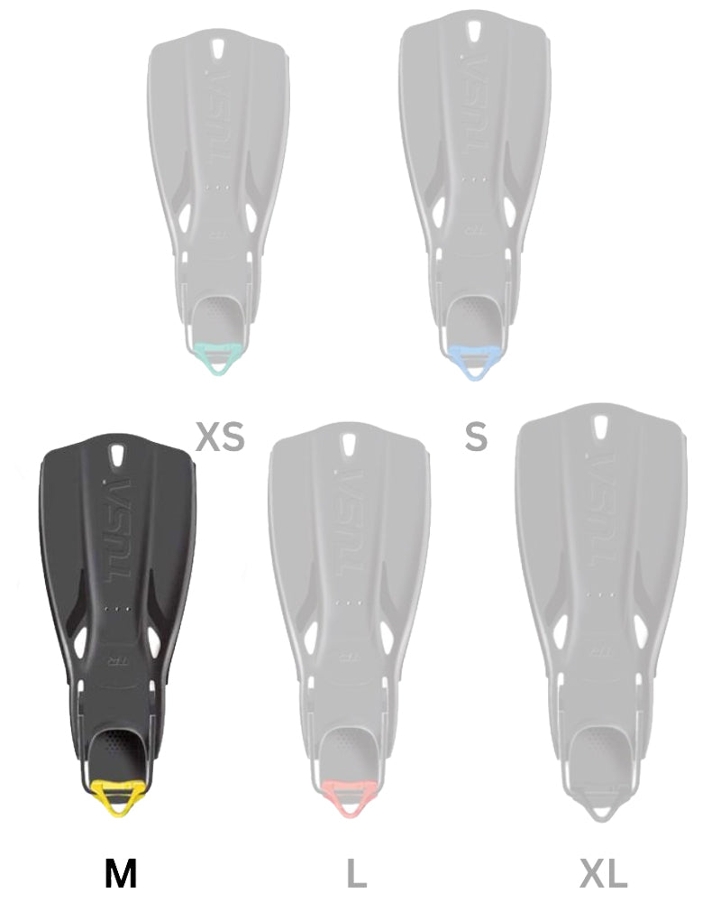 TUSA Travel Right Fins with Color Heel Grip