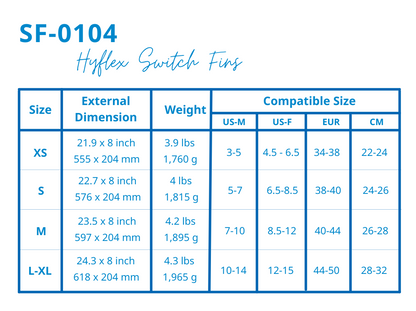TUSA SF-0104 Hyflex Switch Fins