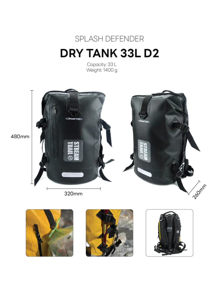 STREAM TRAIL Dry Tank D2 33L Waterproof Backpack