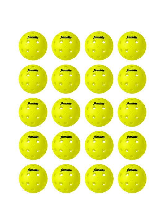 FRANKLIN X-40 Outdoor Pickleballs - 74mm (20 Packs)