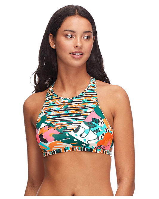EIDON Vita High Neck Bikini Top – Zanzibar Floral Print